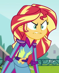 Size: 439x542 | Tagged: safe, screencap, sunset shimmer, equestria girls, g4, my little pony equestria girls: friendship games, angry, cropped, lip bite, solo