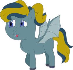 Size: 2062x1969 | Tagged: safe, artist:eminent entropy, derpibooru exclusive, oc, oc only, bat pony, pony, :p, bat wings, fangs, simple background, solo, tongue out, transparent background, wings