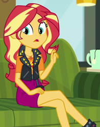 Size: 468x596 | Tagged: safe, screencap, sunset shimmer, equestria girls, equestria girls series, g4, text support, cropped, solo, text support: sunset shimmer