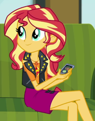 Size: 366x467 | Tagged: safe, screencap, sunset shimmer, equestria girls, equestria girls series, g4, text support, cropped, solo, text support: sunset shimmer