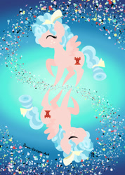Size: 1280x1793 | Tagged: safe, artist:dawn-designs-art, cozy glow, pegasus, pony, g4, abstract, abstract art, abstract background, card, digital art, minimalist, mirrored, modern art, solo