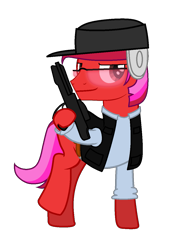Size: 943x1251 | Tagged: safe, artist:ngthanhphong, oc, oc:ruby star, earth pony, pony, blaster, glasses, male, soldier, stallion, star wars