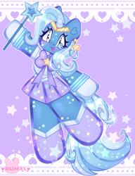 Size: 4000x5200 | Tagged: safe, artist:bunxl, trixie, unicorn, anthro, g4, arm hooves, clothes, cosplay, costume, cute, diatrixes, ethereal mane, sailor moon (series), sparkly tail, starry eyes, starry mane, starry tail, tail, wingding eyes