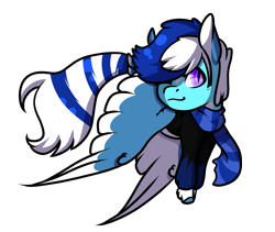 Size: 2481x2098 | Tagged: safe, artist:oneiria-fylakas, oc, oc only, pegasus, pony, chibi, clothes, female, high res, mare, scarf, simple background, solo, transparent background