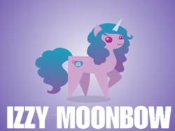 Size: 983x738 | Tagged: safe, artist:aha-mccoy, edit, izzy moonbow, pony, unicorn, g5, female, ibispaint x, mare, pointy ponies, solo, wrong aspect ratio