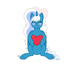 Size: 1341x1182 | Tagged: safe, artist:princessmoonsilver, oc, oc:fleurbelle, alicorn, pony, alicorn oc, blushing, bow, eyes closed, female, hair bow, heart, holding, horn, mare, simple background, transparent background, wings