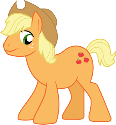 Size: 3000x3221 | Tagged: safe, artist:cloudy glow, applejack, big macintosh, earth pony, pony, g4, magic duel, .ai available, big jackintosh, disguise, high res, male, simple background, solo, stallion, transparent background, vector