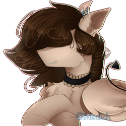Size: 2449x2449 | Tagged: safe, artist:mediasmile666, oc, oc only, pegasus, pony, bust, chest fluff, choker, crossed hooves, high res, simple background, solo, transparent background