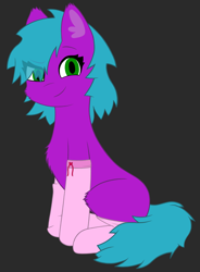 Size: 3393x4606 | Tagged: safe, artist:linkpy, oc, oc only, earth pony, pony, clothes, dreamworks face, earth pony oc, eye clipping through hair, female, high res, mare, smiling, socks, solo