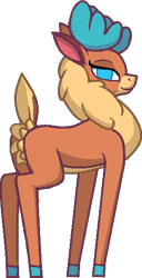 Size: 277x543 | Tagged: safe, artist:zeka10000, velvet (tfh), deer, reindeer, them's fightin' herds, community related, looking at you, pixel art, simple background, smiling, standing, transparent background
