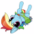 Size: 4800x4800 | Tagged: safe, artist:dacaoo, rainbow dash, oc, oc:anon, human, pegasus, pony, g4, :p, absurd resolution, bellyrubs, disembodied hand, female, hand, human on pony petting, looking at you, lying down, mare, on back, petting, simple background, tongue out, transparent background