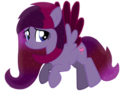 Size: 10262x7600 | Tagged: safe, artist:laszlvfx, artist:pegasski, oc, oc only, oc:raver shy, pegasus, pony, g4, absurd resolution, base used, female, flying, mare, shy, shy smile, simple background, smiling, solo, transparent background, vector
