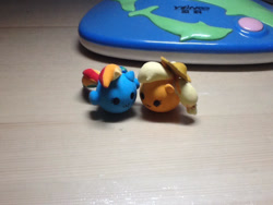 Size: 960x720 | Tagged: safe, artist:veraqq35, applejack, rainbow dash, g4, :3, chubbie, clay, craft, photo