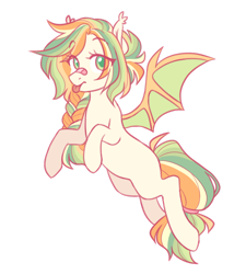 Size: 1280x1424 | Tagged: safe, artist:lynesssan, oc, oc only, oc:lemon zest, bat pony, pony, female, mare, simple background, solo, tongue out, transparent background