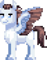 Size: 204x264 | Tagged: safe, artist:agdapl, pegasus, pony, male, pixel art, ponified, scout (tf2), simple background, smiling, solo, stallion, team fortress 2, transparent background, two toned wings, wings