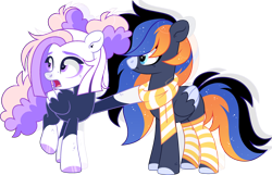 Size: 2692x1732 | Tagged: safe, artist:rerorir, oc, oc only, pegasus, pony, base used, clothes, female, mare, scarf, simple background, socks, striped socks, transparent background