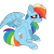 Size: 768x768 | Tagged: safe, artist:moodi, rainbow dash, pegasus, pony, g4, blush sticker, blushing, chest fluff, ear fluff, female, mare, redraw, sad, simple background, sitting, solo, transparent background, unshorn fetlocks, wings