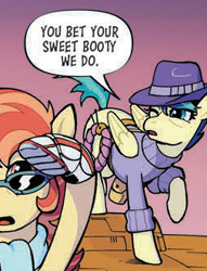 Size: 253x331 | Tagged: safe, idw, aunt holiday, auntie lofty, pegasus, pony, g4, the magic of cybertron, spoiler:comic, spoiler:the magic of cybertron01, context is for the weak, cropped, female, hat, mare, sunglasses