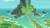 Size: 1280x720 | Tagged: safe, screencap, g4, surf and/or turf, background, causeway, cloud, friendship express, mount aris, mountain, no pony, ocean, scenery, scenic ponyville, sky, train, train tracks