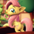 Size: 2160x2160 | Tagged: safe, artist:psfmer, fluttershy, pegasus, pony, g4, 3d, :p, bridge, butt, cute, daaaaaaaaaaaw, dock, female, flutterbutt, high res, looking at you, looking back, looking back at you, mare, plot, ponyville, revamped ponies, shyabetes, smiling, solo, source filmmaker, tongue out, tree, unshorn fetlocks