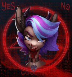 Size: 4452x4800 | Tagged: safe, artist:dashid, oc, oc only, oc:ouija, pony, blood, countershading, solo