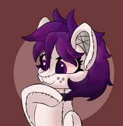 Size: 2930x3000 | Tagged: safe, artist:stargrid, oc, oc only, oc:the doll, original species, plush pony, pony, art, doll, female, high res, looking left, plushie, smiling, solo, toy