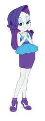 Size: 1392x3743 | Tagged: safe, artist:gmaplay, rarity, equestria girls, g4, my little pony equestria girls: better together, street chic, clothes, cute, female, high res, purple skirt, raribetes, rarity peplum dress, simple background, skirt, solo, transparent background
