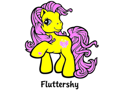 Size: 640x480 | Tagged: safe, fluttershy, earth pony, pony, g3, g4, g4 to g3, generation leap, pc game, solo