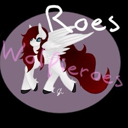 Size: 433x433 | Tagged: safe, artist:roeswolfcreations, oc, oc only, pegasus, pony, abstract background, hair over one eye, pegasus oc, solo, unshorn fetlocks, wings