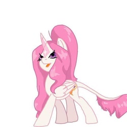 Size: 640x640 | Tagged: safe, alternate version, artist:_goddesskatie_, oc, oc only, alicorn, pony, alicorn oc, background removed, horn, simple background, solo, white background, wings