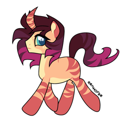 Size: 1280x1280 | Tagged: safe, artist:renhorse, oc, oc only, pony, curved horn, horn, male, simple background, solo, stallion, transparent background
