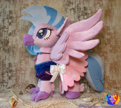 Size: 2576x2304 | Tagged: safe, artist:1stastrastudio, silverstream, hippogriff, g4, clothes, high res, irl, photo, plushie, solo