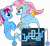Size: 7006x6400 | Tagged: safe, artist:parclytaxel, oc, oc only, oc:parcly taxel, oc:wishgriff, alicorn, classical hippogriff, genie, genie pony, hippogriff, pony, ain't never had friends like us, albumin flask, uk ponycon, .svg available, absurd resolution, bottle, bracelet, eye contact, female, floating, jewelry, looking at each other, mare, not silverstream, parcly's travel covers, raised claw, raised hoof, simple background, smiling, tangled up, transparent background, vector