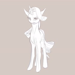 Size: 4096x4096 | Tagged: safe, artist:galinn-arts, rarity, pony, unicorn, g4, looking at you, sketch, solo