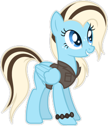 Size: 1526x1778 | Tagged: safe, artist:pegasski, oc, oc only, oc:angel eyes, pegasus, pony, g4, clothes, female, mare, simple background, solo, transparent background, vest