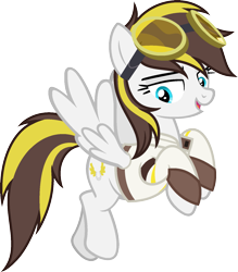 Size: 1401x1599 | Tagged: safe, artist:pegasski, oc, oc only, oc:ruffian, pegasus, pony, g4, clothes, female, goggles, mare, simple background, solo, transparent background