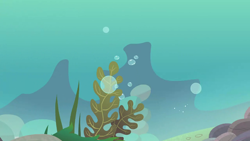 Size: 1280x720 | Tagged: safe, screencap, g4, surf and/or turf, algae, background, bubble, coral, crepuscular rays, no pony, ocean, rock, scenic ponyville, seaquestria, seaweed, sunlight, underwater, water
