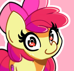 Size: 827x805 | Tagged: safe, artist:kindakismet, apple bloom, earth pony, pony, g4, adorabloom, cute, cutie mark, female, filly, solo, the cmc's cutie marks