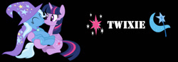 Size: 1280x450 | Tagged: safe, artist:masem, artist:twilyisbestpone, trixie, twilight sparkle, alicorn, pony, g4, female, lesbian, ship:twixie, shipping, twilight sparkle (alicorn)