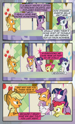 Size: 1920x3169 | Tagged: safe, artist:alexdti, apple bloom, applejack, rarity, scootaloo, sweetie belle, twilight sparkle, alicorn, earth pony, pegasus, pony, unicorn, comic:quest for friendship, g4, comic, cutie mark crusaders, twilight sparkle (alicorn)