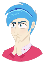 Size: 1523x2146 | Tagged: safe, artist:dyonys, oc, oc:chatty pie, human, bust, concerned, humanized, male, simple background, transparent background