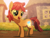 Size: 800x600 | Tagged: safe, artist:rangelost, oc, oc only, oc:trailblazer, earth pony, pony, cyoa:d20 pony, cutie mark, female, filly, grass, outdoors, pixel art, raised leg, solo, standing, story included