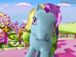 Size: 960x720 | Tagged: safe, screencap, rainbow dash (g3), earth pony, pony, g3, best friends ball, looking at you, pc game, solo