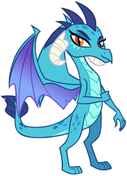 Size: 7023x9700 | Tagged: safe, artist:andoanimalia, princess ember, dragon, g4, triple threat, cool, dragoness, female, looking at you, simple background, solo, transparent background, vector