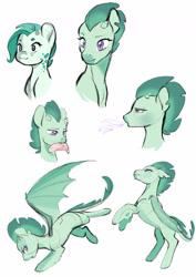 Size: 1280x1811 | Tagged: safe, artist:ashtodusk, oc, oc only, oc:diamond iris, dracony, fish, hybrid, female, interspecies offspring, mouth hold, offspring, parent:rarity, parent:spike, parents:sparity, simple background, solo, white background