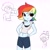 Size: 3000x3000 | Tagged: safe, artist:tjpones, rainbow dash, equestria girls, g4, alternate hairstyle, belly button, breasts, clothes, compression shorts, cute, dashabetes, female, flexing, hand on hip, high res, looking at you, midriff, short hair, short hair rainbow dash, simple background, solo, stretching, tomboy, toned, toned female, white background