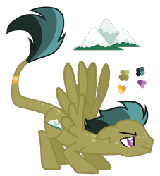Size: 1500x1650 | Tagged: safe, artist:magicuniclaws, oc, oc only, hybrid, pony, male, offspring, parent:cipactli, parent:daring do, simple background, solo, transparent background