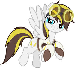 Size: 1155x1058 | Tagged: safe, artist:pegasski, oc, oc only, oc:ruffian, pegasus, pony, g4, clothes, female, goggles, mare, simple background, solo, transparent background