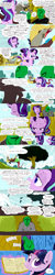Size: 793x3966 | Tagged: safe, artist:sunibee, color edit, edit, editor:datzigga, part of a set, discord, starlight glimmer, oc, oc:anon, draconequus, human, pony, unicorn, comic:the never-ending story, g4, colored, comic, dialogue, the ride never ends