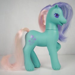Size: 513x513 | Tagged: safe, photographer:woosie, ivy, pony, g2, female, happy, irl, mare, open mouth, open smile, photo, smiling, solo, toy